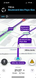 a screenshot of a google maps page of a bus at Thechillhome in Tigery