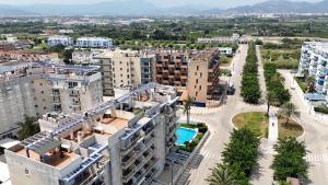 an aerial view of a city with buildings at La Isla Bonita in Daimuz