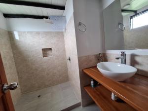 Koupelna v ubytování La casa de la montaña