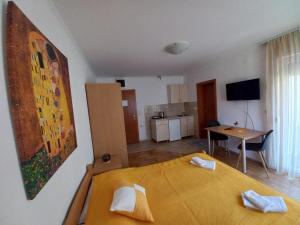 TV a/nebo společenská místnost v ubytování Villa Afrodita