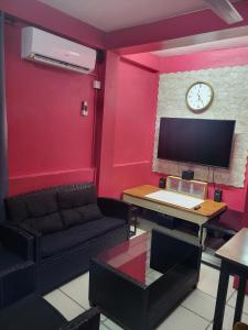 TV a/nebo společenská místnost v ubytování Comfortable modern studio villa