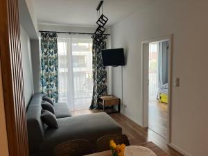 Televízia a/alebo spoločenská miestnosť v ubytovaní Apartament Marko