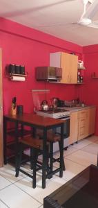 Kuchyň nebo kuchyňský kout v ubytování Comfortable modern studio villa