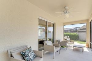 A seating area at Less Than 1 Mi to Brownwood Paddock Square Home with Patio!