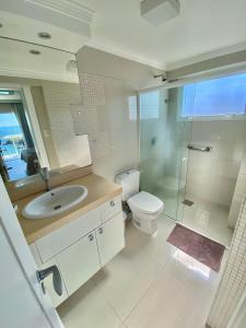 Bilik mandi di Apartamento Alto padrão Frente Mar