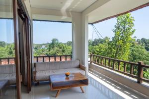 Balkón nebo terasa v ubytování Mahadana Ubud