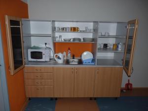 Kuchnia lub aneks kuchenny w obiekcie Hostel Bernarda Bolzana