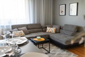 Χώρος καθιστικού στο Beach apartment Karusselli 91- balcony & parking