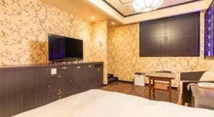 TV a/nebo společenská místnost v ubytování Tabist Hotel Please Kobe