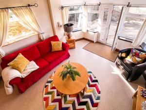 Et opholdsområde på Tramways Holiday Cottage