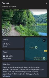 a screenshot of a website with a picture of a river at Villa Mali san 