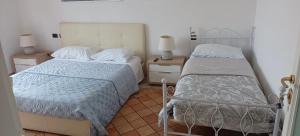 A bed or beds in a room at B&B Villa Bucceri