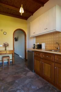 a kitchen with a sink and a counter top at Elysee Seaview Apartments in Sidari +17 photos