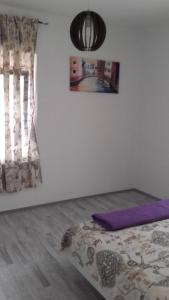 a bedroom with a bed and a picture on the wall at Apartment Zaglav in Zaglav