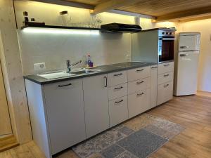 A kitchen or kitchenette at Alpenchalet Haldeli Ferienwohnung