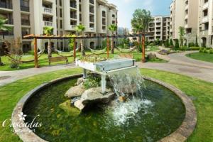 Zahrada ubytování Cascadas Family Resort apartment pool view
