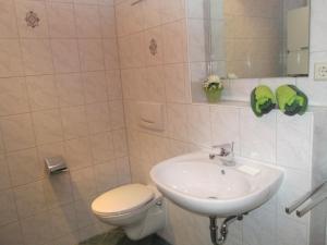 Ένα μπάνιο στο Ferienwohnung Buffler