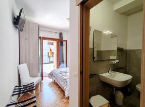 Koupelna v ubytování Hotel Da Marco