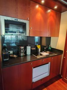 Kuchyň nebo kuchyňský kout v ubytování Platinum Suite & Spa