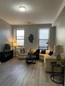 a living room with two couches and a tv at South Loop 2 Bedroom Apt in Chicago