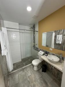 Koupelna v ubytování Hotel Rosales Suite