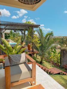 Κήπος έξω από το La Villa Dune, um luxo com vista espetacular por mar e coqueiral ! Uma experiência unica !