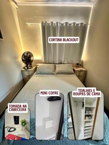 Postel nebo postele na pokoji v ubytování Apto NOVO - Vila Telebrasília 7min do Aeroporto