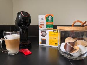Comodidades para chá e café em Vakantiehuis Coconne