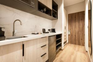 Köök või kööginurk majutusasutuses Vuestro Hotel Boutique