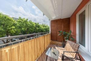 Balkoni atau teres di Bratislava Modern Living, Design Apt & Parking