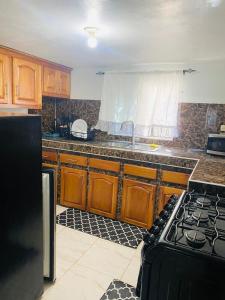 Kuchyň nebo kuchyňský kout v ubytování Aristo Oasis