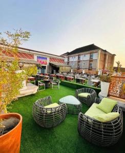 Zahrada ubytování Skydre Hotel