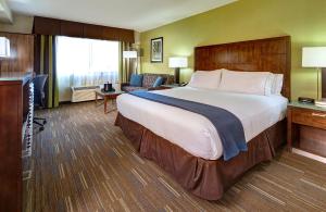 Una habitación de hotel con una cama grande y un televisor. en Holiday Inn Express San Diego South - National City by IHG, en National City 43 fotos más