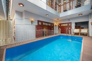 a pool in the middle of a building at Khải Villa Private Pool 6BR Walk to Han Market and Han River in Da Nang