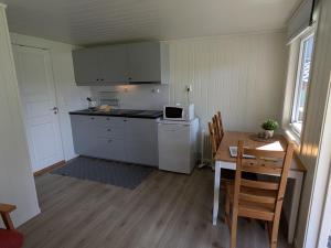 Kuchyň nebo kuchyňský kout v ubytování Oldevatn Camping