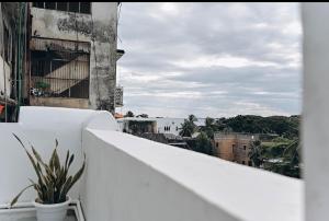 a view from the balcony of a building at Vivi Cafe B&B in Zanzibar City