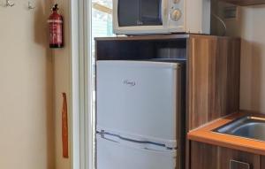 Kuchyň nebo kuchyňský kout v ubytování Pet Friendly StaCaravan In Aureilhan