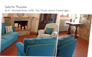 Istumisnurk majutusasutuses Agriturismo Poggio de Papi