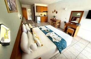 Kuchyň nebo kuchyňský kout v ubytování Melitsa corfu hotel