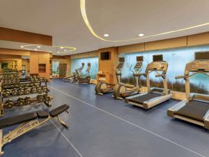 Novotel Ahmedabad的健身中心和/或健身设施