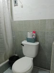 Koupelna v ubytování Cobán room