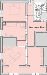 Plantegningen på Apartment West