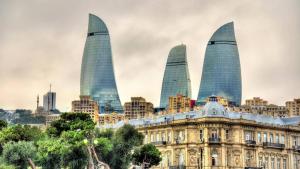 Nespecifikovaný výhled na destinaci Baku nebo výhled na město při pohledu z hotelu