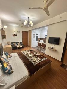 TV a/nebo společenská místnost v ubytování skyvibe homes apartment
