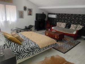 O zonă de relaxare la La maison des pins