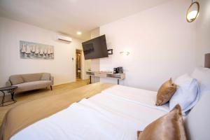 TV a/nebo společenská místnost v ubytování Mariani luxury rooms in center