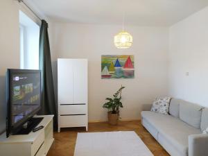 TV a/nebo společenská místnost v ubytování Atelier Keszthely