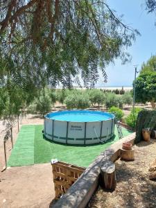a swimming pool in a yard with a tree at VENTA PURA in Águilas