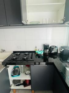 Kuchyň nebo kuchyňský kout v ubytování Residencial Yama