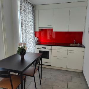 Dapur atau dapur kecil di Apartment Buchental , Ruhig und zentral in St Gallen